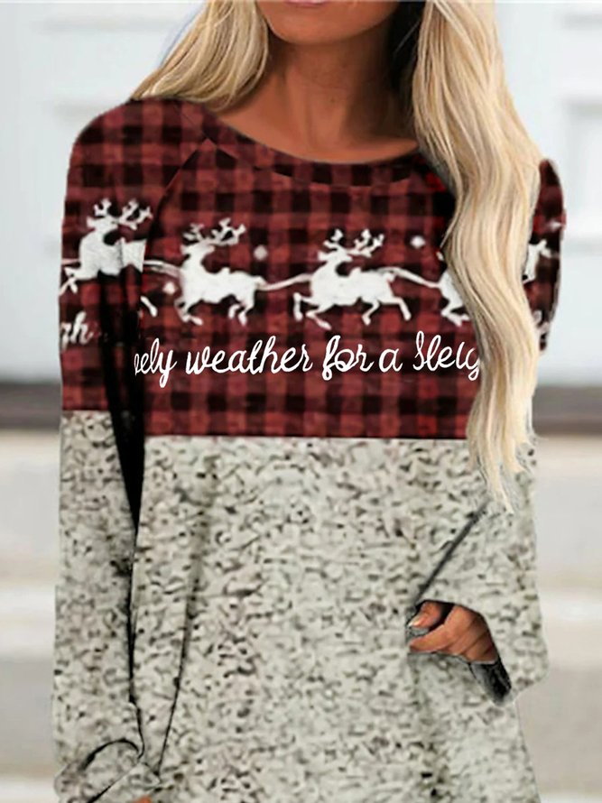 A Plaid Print Top For A Lovely Elk For Christmas