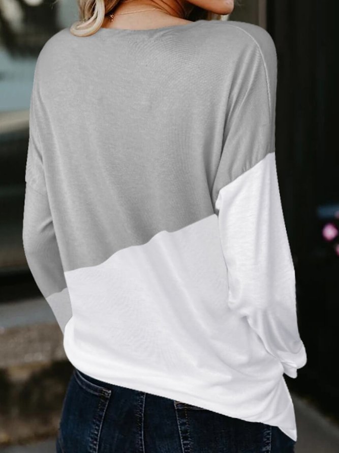 Color Block Casual Shirt & Top