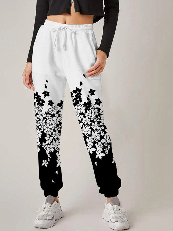 Loose casual trousers with feet, street fashion trend, digital printing sports Sports Sports Sports Pants women