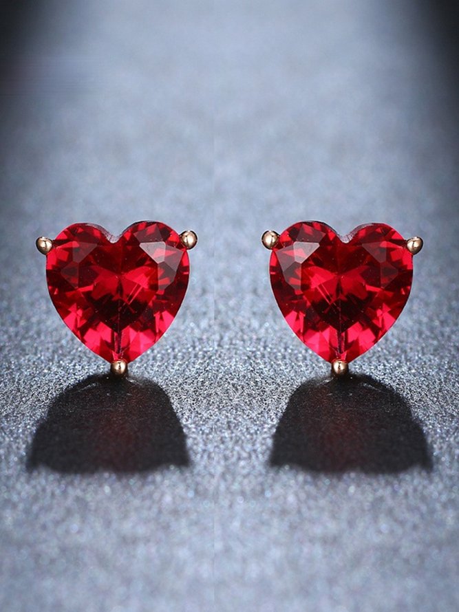Love Zircon Crystal Earrings
