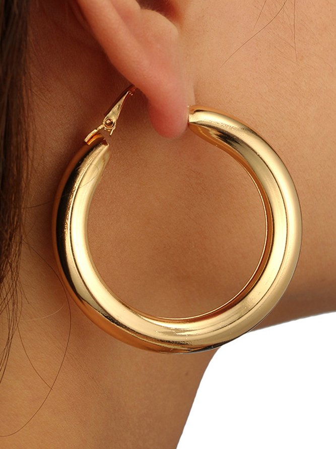 Vintage Simple Gold Geometric Earrings