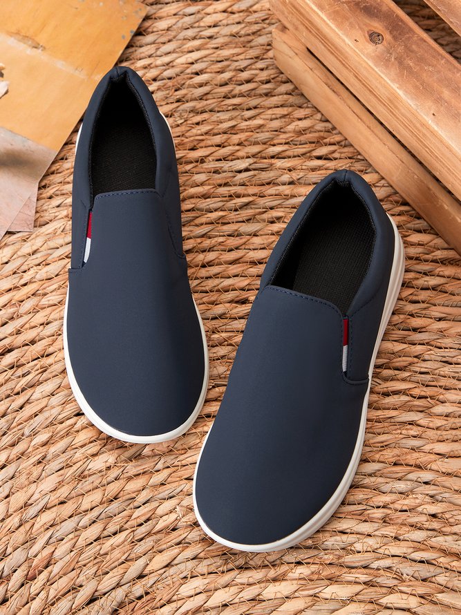 Casual Simple Elastic Stitching Platform Shoes
