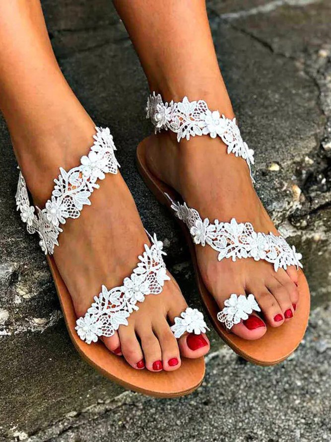 Floral Pearl Bridal Wedding Sandals