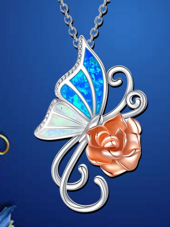 Rose Necklace Dress Jewelry