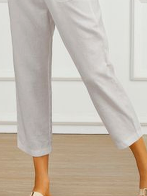 Solid Loosen Casual Pants