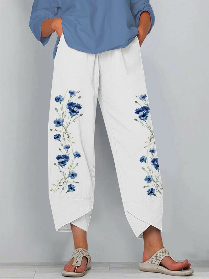 Floral Loose Casual Pants