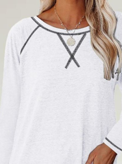 Crew Neck Plain Loose Top