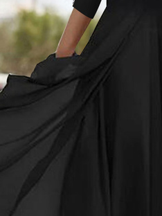 Women Plain Autumn Elegant V neck Three Quarter Sleeve Dress