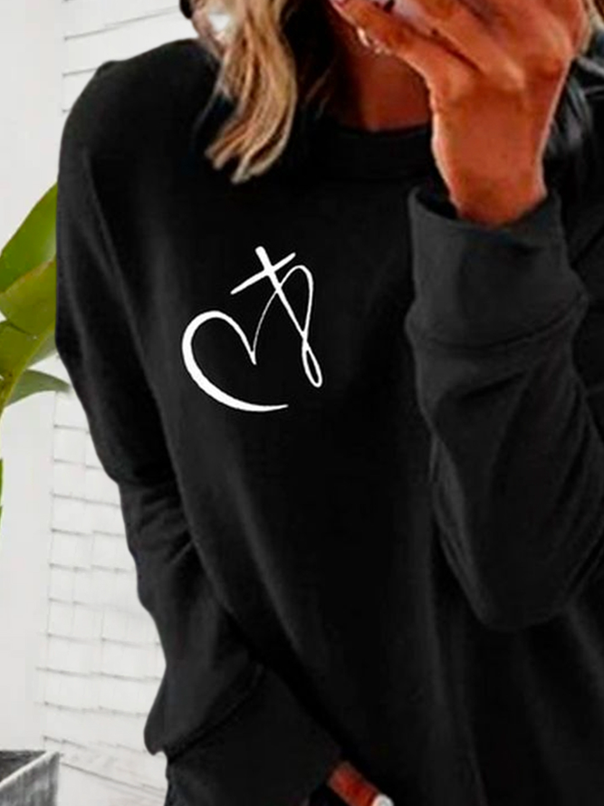 Casual Text Letters Autumn Polyester Natural Micro-Elasticity Long sleeve Regular H-Line Sweatshirts for Women