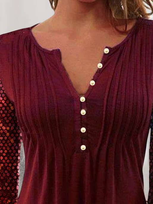 Women Casual Plain Autumn Natural Regular Fit Jersey Long sleeve H-Line Regular Size Top