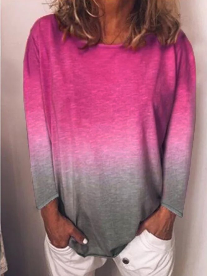 Long Sleeve Tie-Dye Printed Casual Sweatshirt