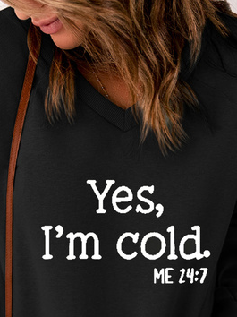 Women Casual Text Letter Autumn V neck Heavyweight Daily Regular H-Line Medium Elasticity Sweatshirt