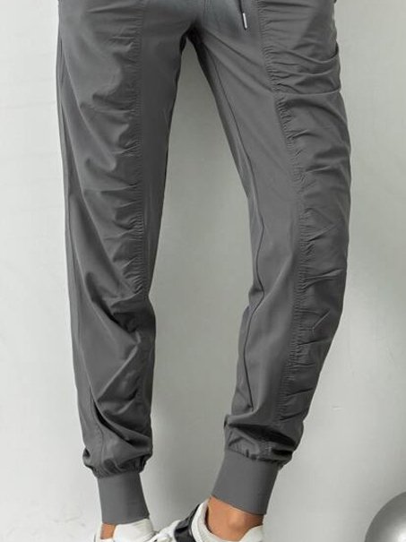 Women Plain Sports Autumn Natural No Elasticity Daily Regular Fit Straight Pants Long SweatPants
