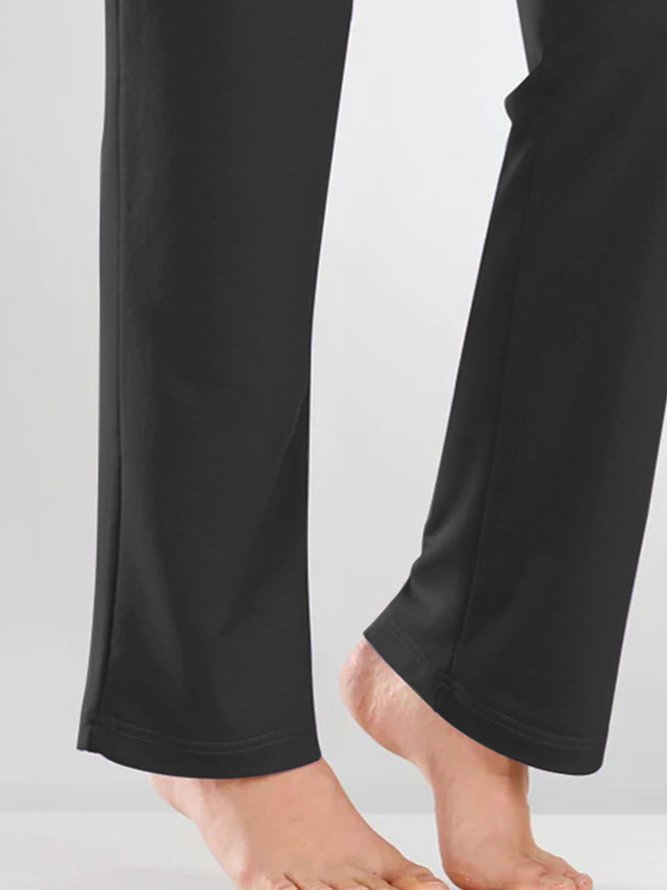 Casual Plain Autumn Loose Drawstring Long H-Line Regular Medium Elasticity Casual Pants for Women