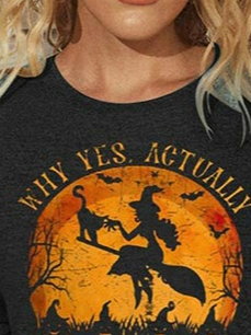 Women Funny Halloween Witch Shirt, Yes I Can Drive A Stick T-Shirt