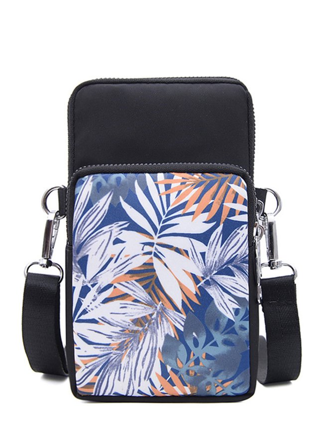 Flower Arm Coin Purse Phone Bag Oxford Cloth Shoulder Crossbody Bag
