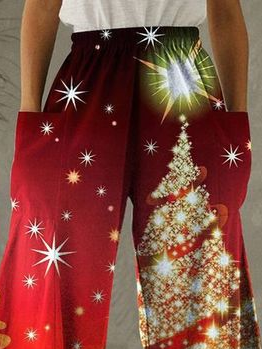Christmas Loose Casual Long Pants