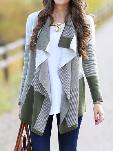 Casual Geometric Loose Other Coat
