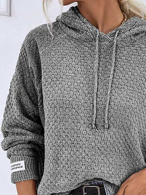 Wool/Knitting Hoodie Loose Sweater
