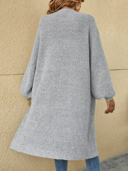 Wool/Knitting Casual Plain Sweater Coat