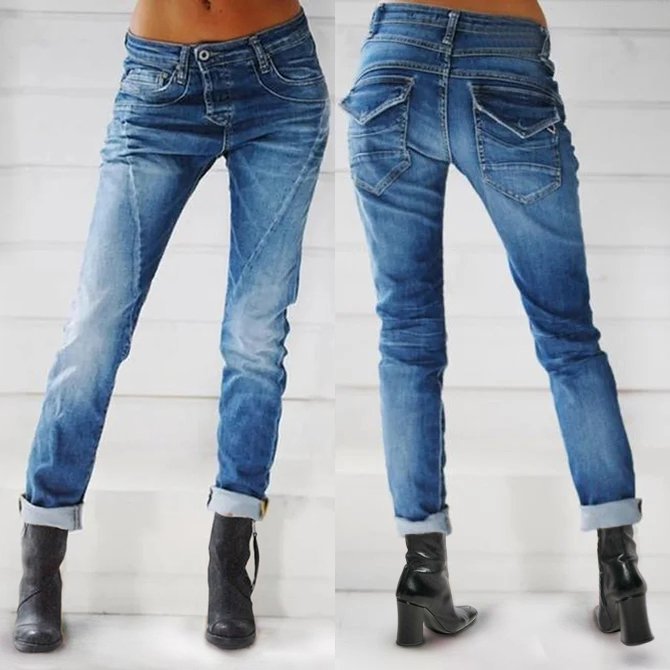 Blue Denim Shift Jeans  Jeans