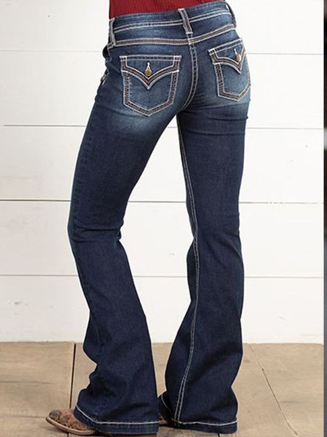 Denim Loose Plain Jeans
