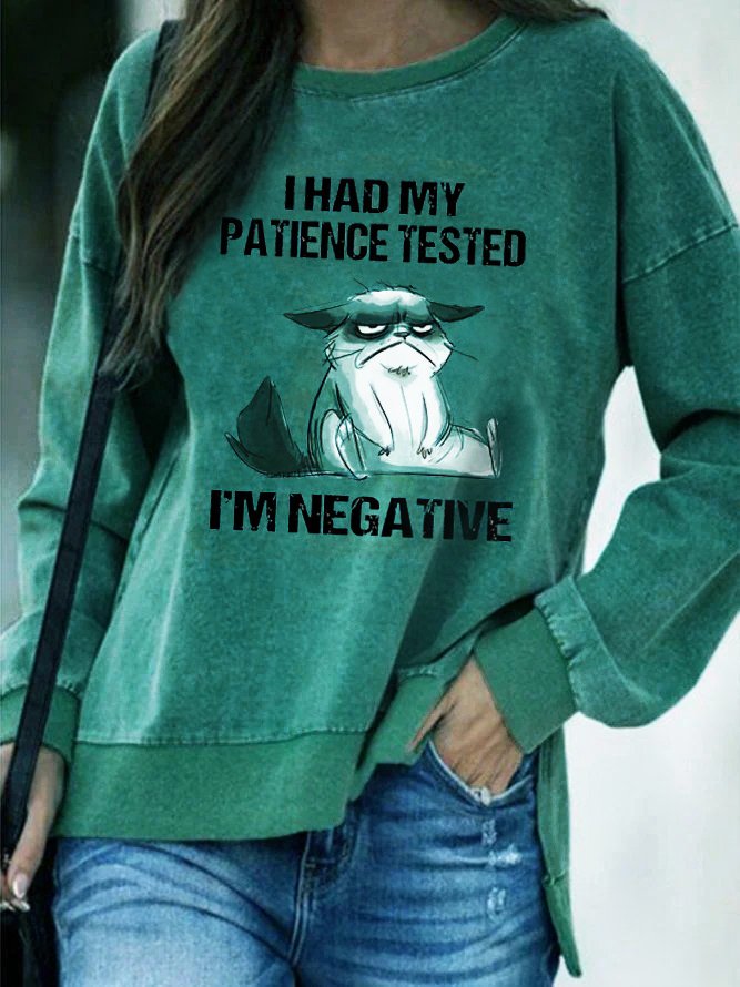 Loose Text Letter Casual Sweatshirt