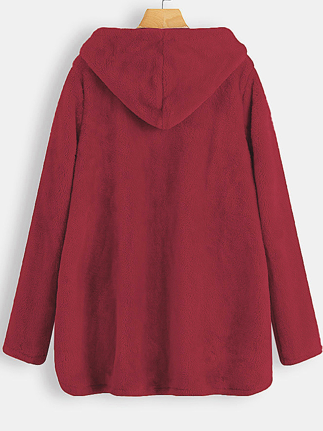 Fluff/Granular Fleece Fabric Casual Jacket