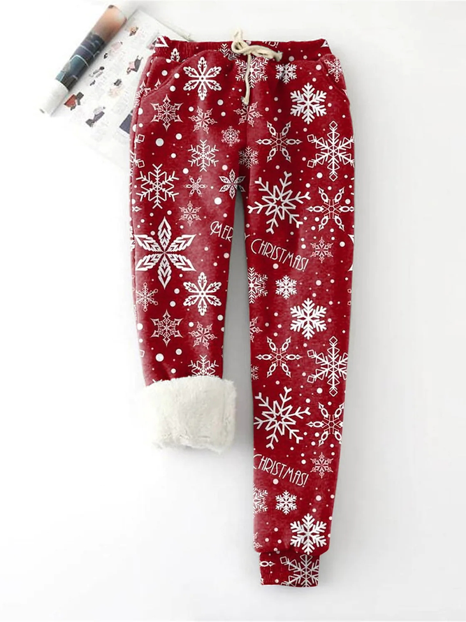 Snowflake Loose Casual Pants