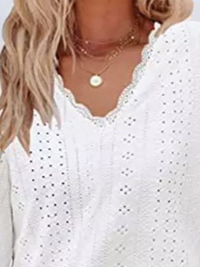 Casual V Neck Loose Top