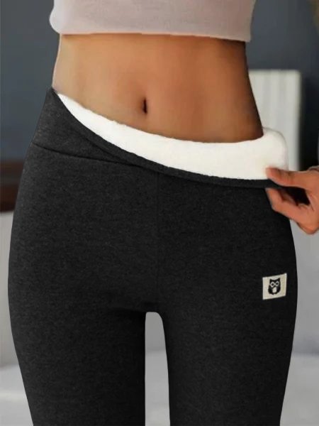 Casual Fleece Lined  High Waist Athletic Tummy Control Stretch Workout Leggings