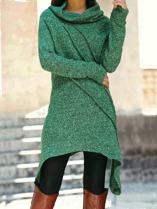 Turtleneck Casual Knitted Dress