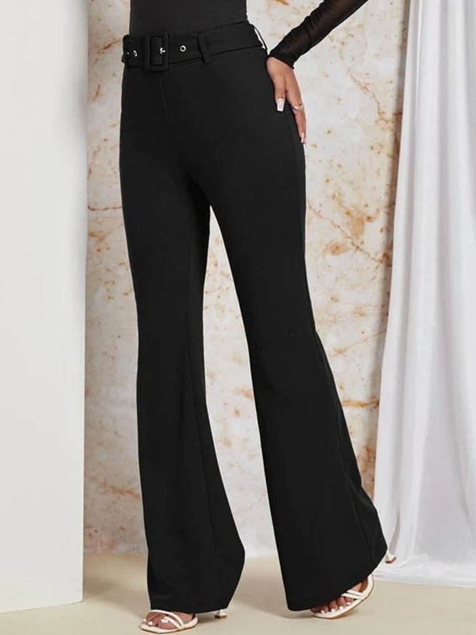 Wool/Knitting Regular Fit Plain Urban Fashion Pants