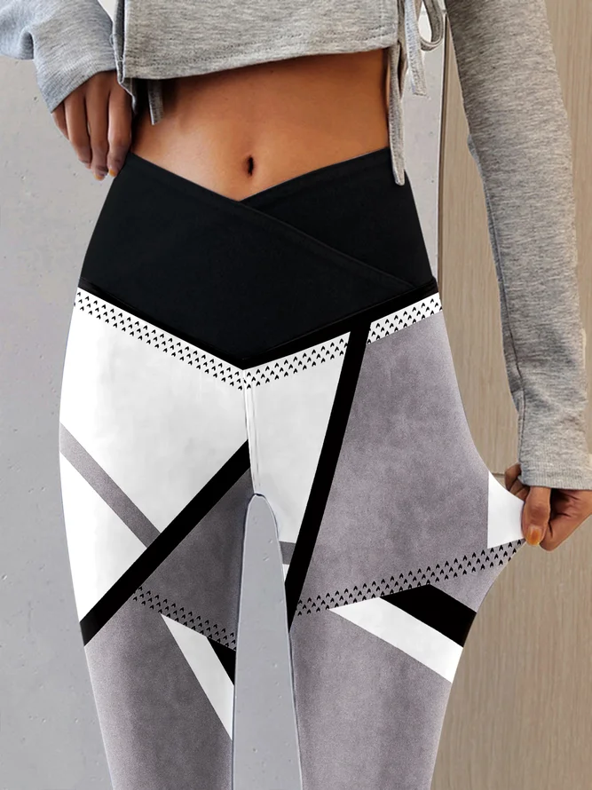 Tight Color Block Casual Leggings