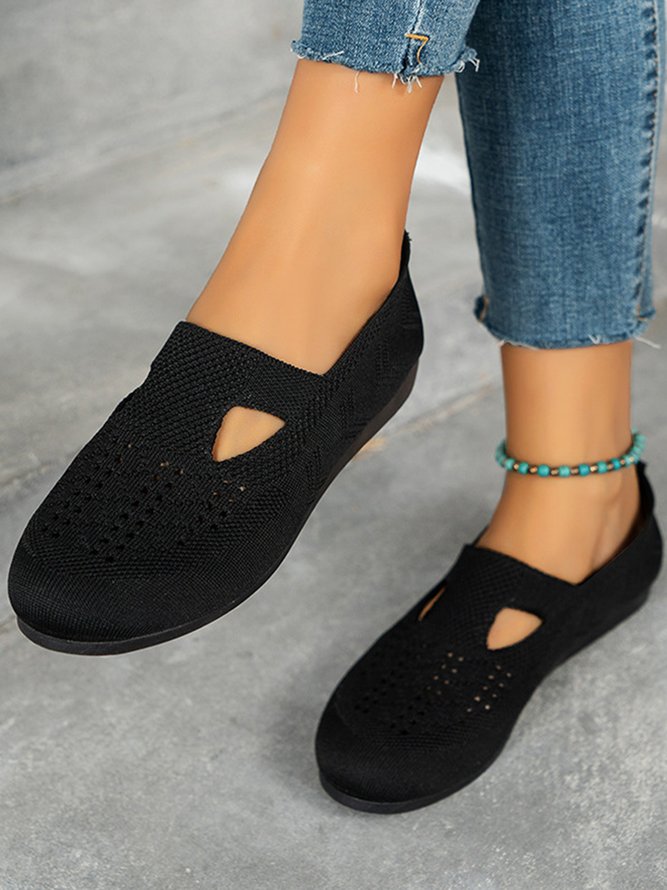 Solid Color Flyknit Flats