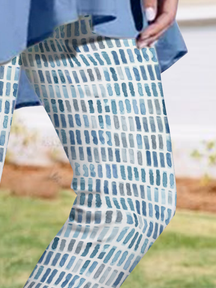 Knitted Vacation Geometric Leggings
