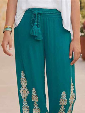 Casual Loose Floral Casual Pants