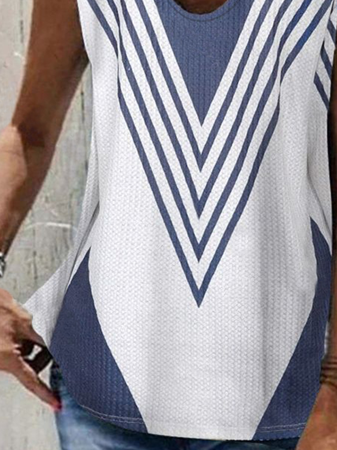 Color Block Loose Casual T-Shirt