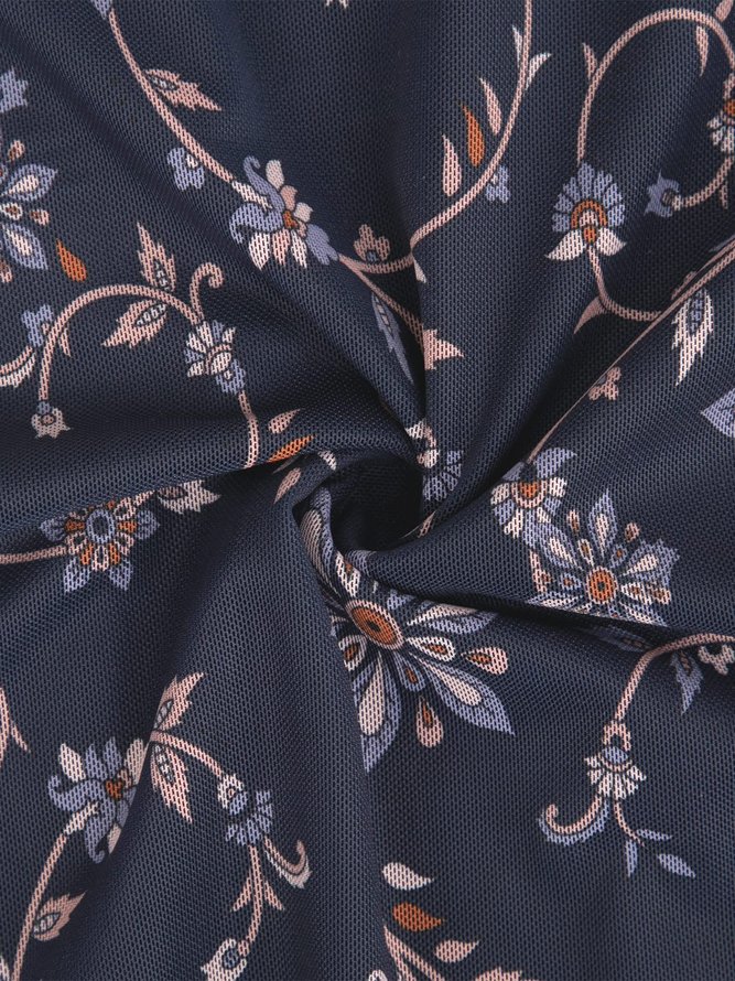 Elegant Ruffled Sleeves Floral Top
