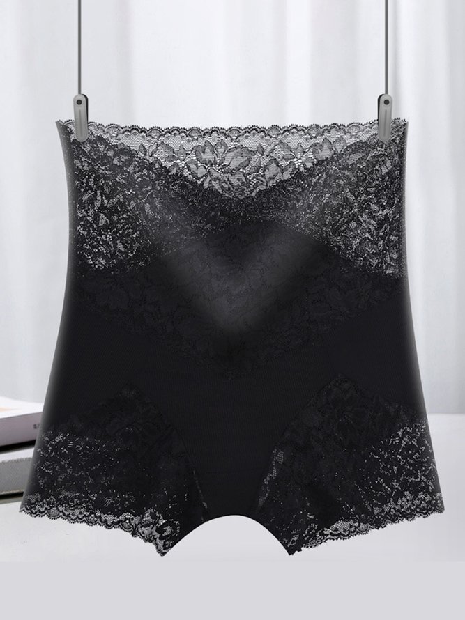 Lace High Waist Safety Pants Belly Controlling Butt Lift Boxer Briefs