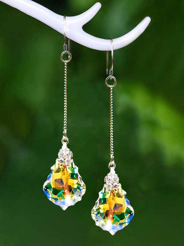 Casual Ombre Irregular Austrian Crystal Earrings Daily Holiday Dress Jewelry