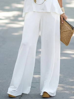 Lace Casual Loose V Neck Floral Two-Piece Set