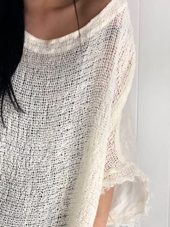 Loose Linen Plain Cotton And Linen Shirt