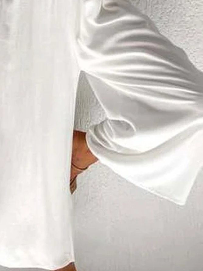 Plain Cotton And Linen Linen Buttoned Jumpsuit