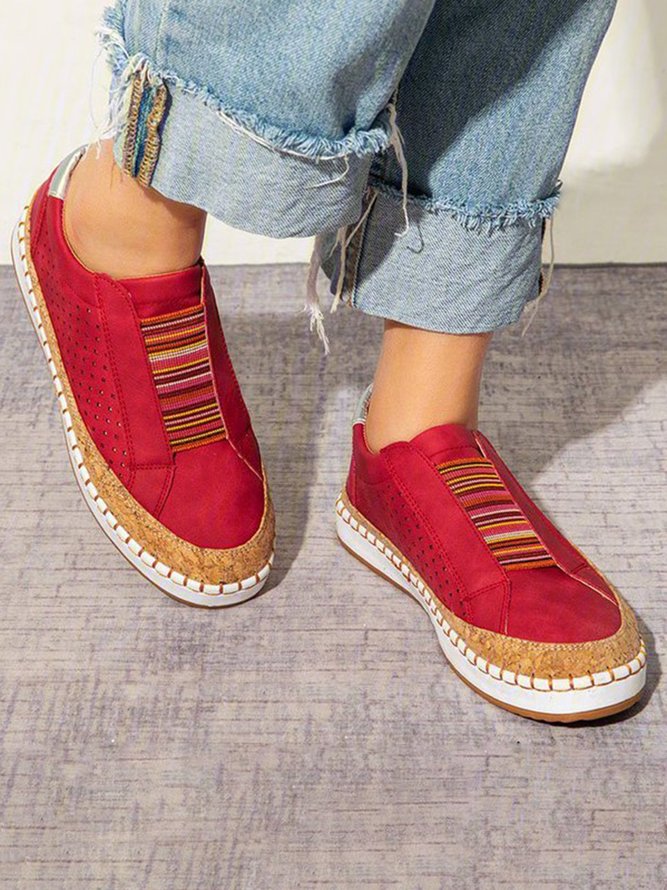Slide Hollow-Out Round Toe Casual Women Sneakers