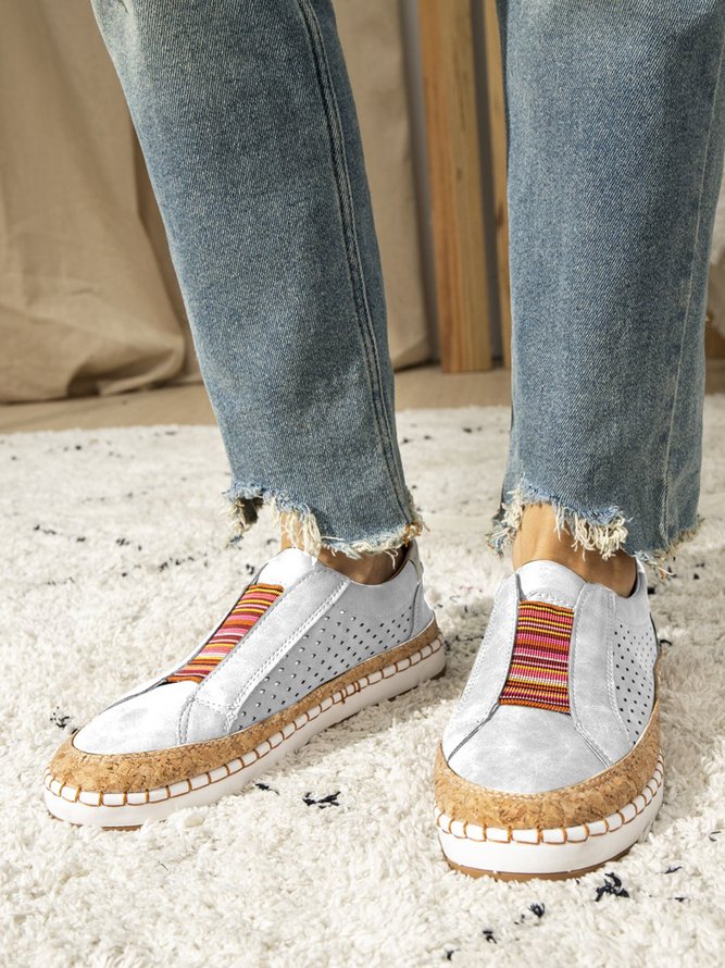 Slide Hollow-Out Round Toe Casual Women Sneakers