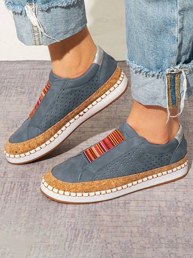 Slide Hollow-Out Round Toe Casual Women Sneakers