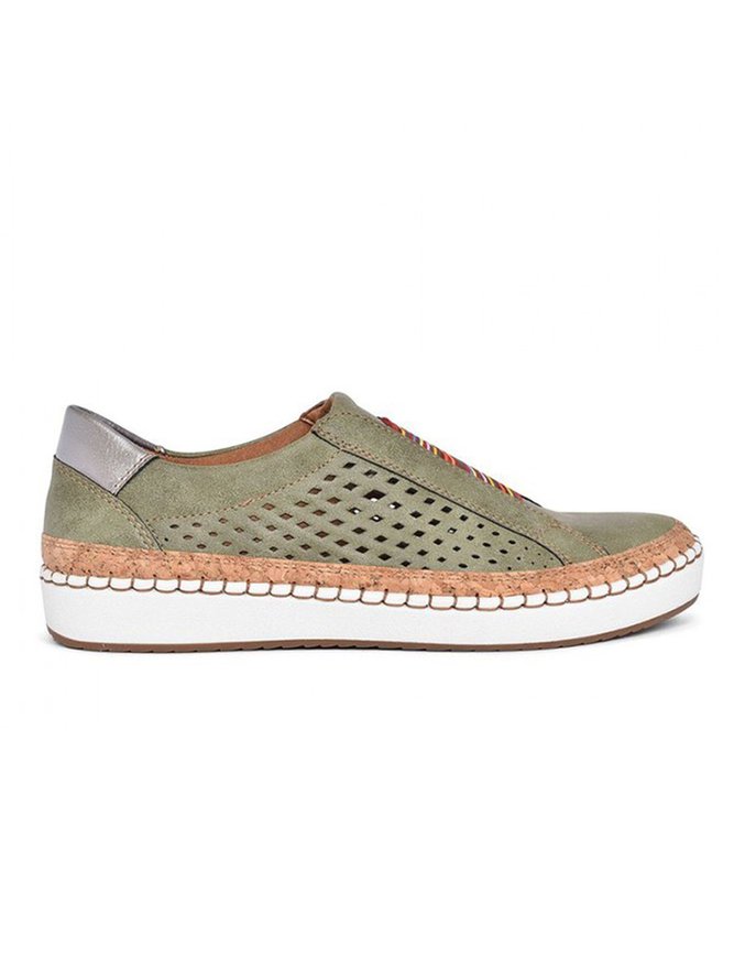 Slide Hollow-Out Round Toe Casual Women Sneakers