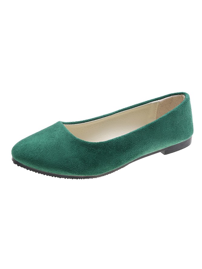 Multi-color Selection Velvet Simple Flat Shoes