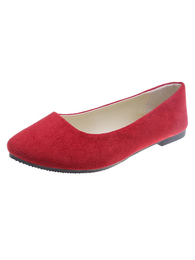 Multi-color Selection Velvet Simple Flat Shoes